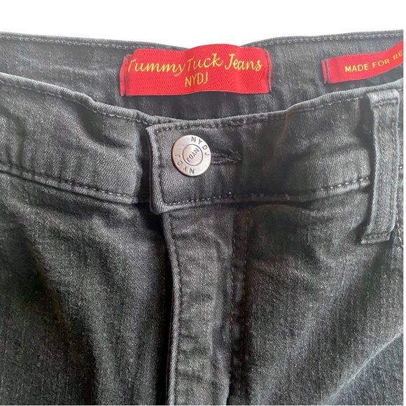 NYDJ Black High Rise Slim Bootcut Stretch Denim Jeans in Legend 10 - Picture 6 of 8